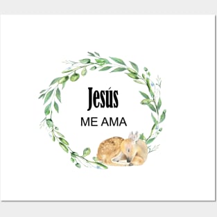 Jesus me ama, spanish bible verse Posters and Art